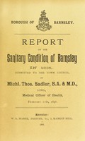 view [Report 1895] / Medical Officer of Health, Barnsley County Borough.