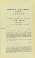 view [Report 1910] / Medical Officer of Health, Barnsley County Borough.
