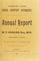 view [Report 1893] / Medical Officer of Health, Barnsley (Union) R.D.C.