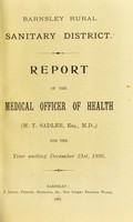 view [Report 1896] / Medical Officer of Health, Barnsley (Union) R.D.C.