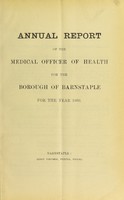 view [Report 1909] / Medical Officer of Health, Barnstaple Borough.