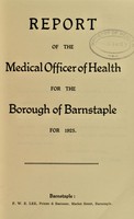 view [Report 1925] / Medical Officer of Health, Barnstaple Borough.