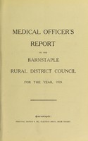 view [Report 1919] / Medical Officer of Health, Barnstaple (Union) R.D.C.