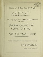 view [Report 1940] / Medical Officer of Health, Barrow-upon-Soar R.D.C.