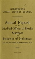 view [Report 1919] / Medical Officer of Health, Barrowford U.D.C.