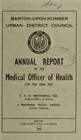 view [Report 1952] / Medical Officer of Health, Barton-upon-Humber U.D.C.