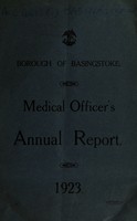 view [Report 1923] / Medical Officer of Health, Basingstoke Borough.