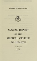 view [Report 1971] / Medical Officer of Health, Basingstoke Borough.