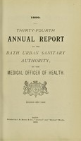 view [Report 1899] / Medical Officer of Health, Bath City & County Borough.