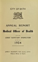 view [Report 1934] / Medical Officer of Health, Bath City & County Borough.