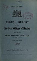 view [Report 1942] / Medical Officer of Health, Bath City & County Borough.