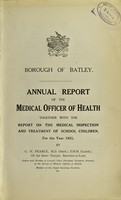 view [Report 1922] / Medical Officer of Health, Batley Borough.