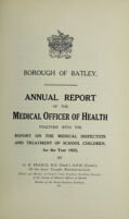 view [Report 1923] / Medical Officer of Health, Batley Borough.