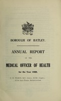view [Report 1929] / Medical Officer of Health, Batley Borough.