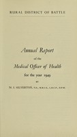 view [Report 1949] / Medical Officer of Health, Battle R.D.C.