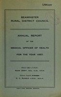 view [Report 1937] / Medical Officer of Health, Beaminster R.D.C.