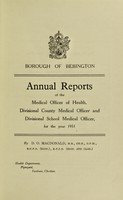 view [Report 1951] / Medical Officer of Health, Bebington Borough.