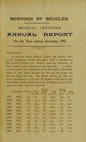 view [Report 1901] / Medical Officer of Health, Beccles Borough.