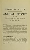 view [Report 1911] / Medical Officer of Health, Beccles Borough.