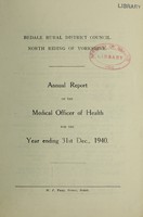 view [Report 1940] / Medical Officer of Health, Bedale R.D.C.