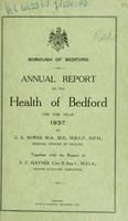 view [Report 1937] / Medical Officer of Health, Bedford Borough.