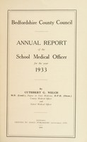 view [Report 1933] / School Medical Officer of Health, Bedfordshire County Council.