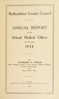 view [Report 1934] / School Medical Officer of Health, Bedfordshire County Council.