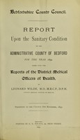 view [Report 1894] / Medical Officer of Health, Bedfordshire County Council (County of Bedford).