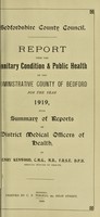 view [Report 1919] / Medical Officer of Health, Bedfordshire County Council (County of Bedford).