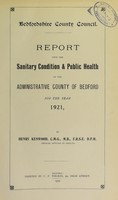 view [Report 1921] / Medical Officer of Health, Bedfordshire County Council (County of Bedford).