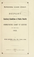 view [Report 1925] / Medical Officer of Health, Bedfordshire County Council (County of Bedford).