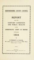 view [Report 1934] / Medical Officer of Health, Bedfordshire County Council (County of Bedford).