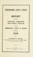 view [Report 1935] / Medical Officer of Health, Bedfordshire County Council (County of Bedford).