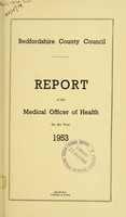 view [Report 1953] / Medical Officer of Health, Bedfordshire County Council (County of Bedford).