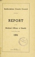 view [Report 1954] / Medical Officer of Health, Bedfordshire County Council (County of Bedford).