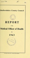 view [Report 1963] / Medical Officer of Health, Bedfordshire County Council (County of Bedford).