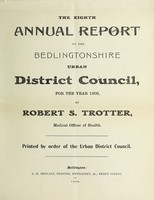 view [Report 1908] / Medical Officer of Health, Bedlingtonshire U.D.C.