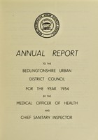 view [Report 1954] / Medical Officer of Health, Bedlingtonshire U.D.C.