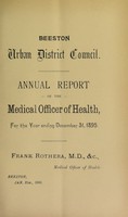 view [Report 1895] / Medical Officer of Health, Beeston U.D.C.