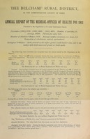 view [Report 1911] / Medical Officer of Health, Belchamp R.D.C.