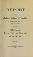 view [Report 1919] / Medical Officer of Health, Belchamp R.D.C.