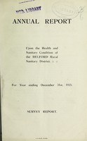 view [Report 1925] / Medical Officer of Health, Belford R.D.C.