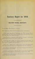 view [Report 1910] / Medical Officer of Health, Belper (Union) R.D.C.