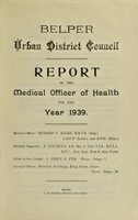 view [Report 1939] / Medical Officer of Health, Belper U.D.C.