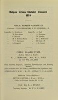 view [Report 1953] / Medical Officer of Health, Belper U.D.C.