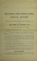 view [Report 1919] / Medical Officer of Health, Benfieldside U.D.C.