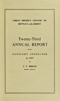 view [Report 1947] / Sanitary Chief Public Health Inspector, Bentley-with-Arksey U.D.C.