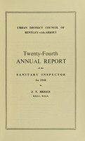 view [Report 1948] / Sanitary Chief Public Health Inspector, Bentley-with-Arksey U.D.C.