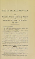 view [Report 1922] / Medical Officer of Health, Bentley-with-Arksey U.D.C.