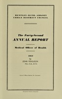 view [Report 1952] / Medical Officer of Health, Bentley-with-Arksey U.D.C.